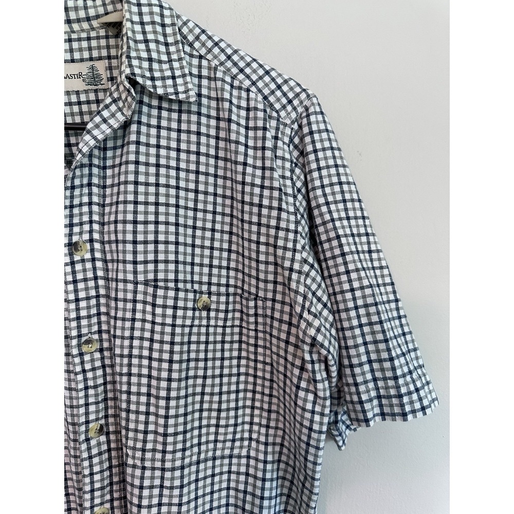 Fieldmaster SMALL 100% Cotton Lightweight Plaid Short Sleeve Button Front Shirt - Picture 5 of 13